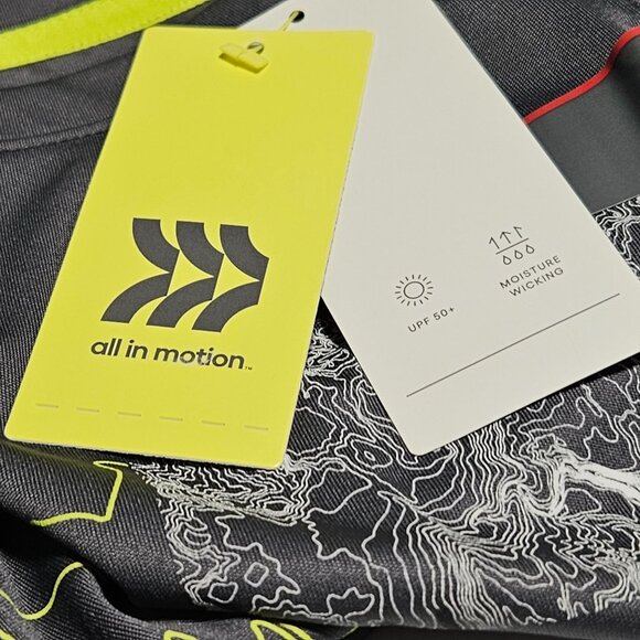 All In Motion Trail Map Graphic T-Shirt Boys Size XS UPF 50+ Moisture-Wicking - Picture 6 of 8